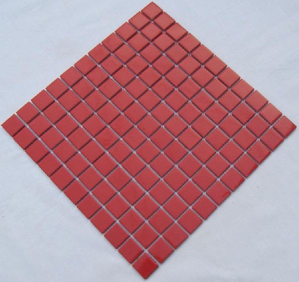 Gạch mosaic ốp tường màu đỏ chống bám bẩn hiệu quả