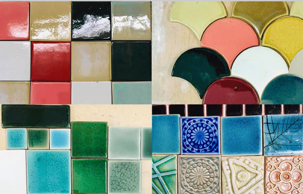 gạch mosaic gốm đa dạng màu sắc, mẫu mã