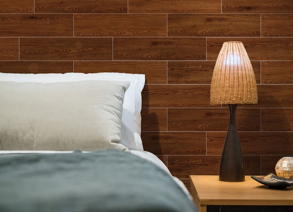 Gạch giả gỗ ốp phòng ngủ mang lại sự ấm áp