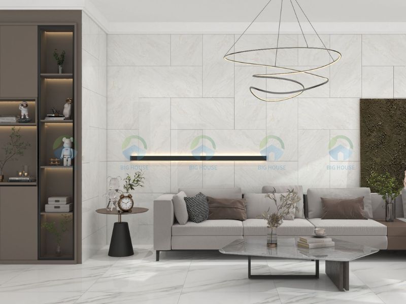 cách chọn gạch ốp tường phòng khách