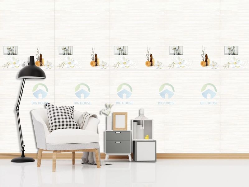 Gạch màu trắng họa tiết gạch màu trắng họa tiết ốp tường phòng khách
