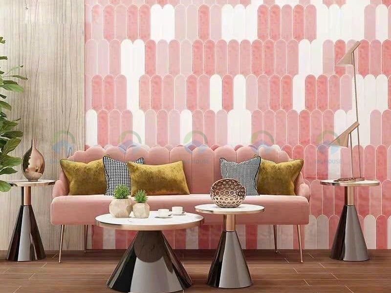 mẫu gạch ốp tường phòng khách trang trí