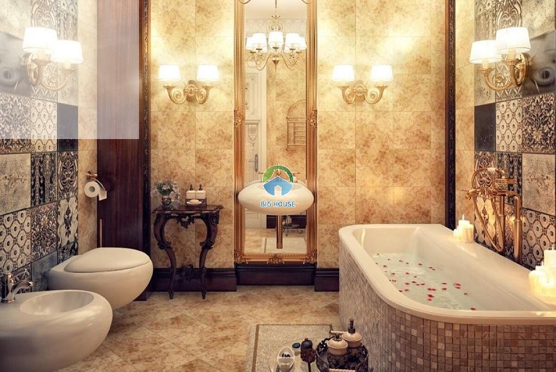 Gạch lát nền phòng tắm cổ điển