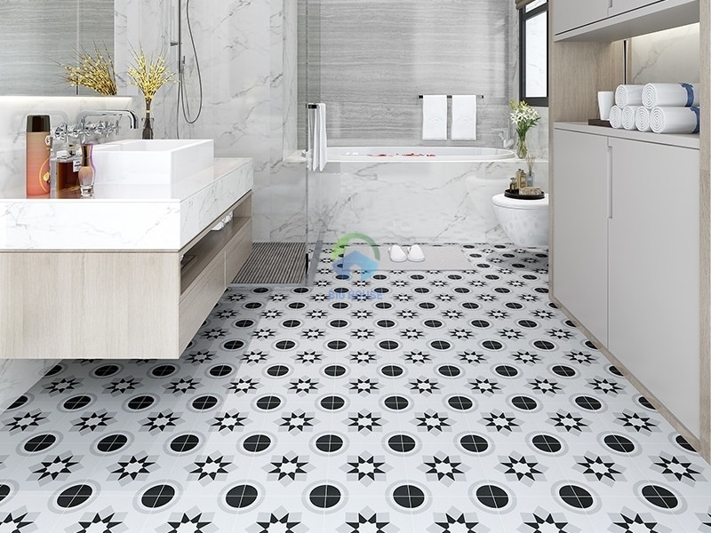 gạch bông lát nền nhà vệ sinh 20x20 DC202