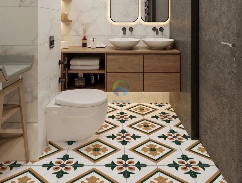 gạch bông lát nền nhà vệ sinh 20x20 đẹp
